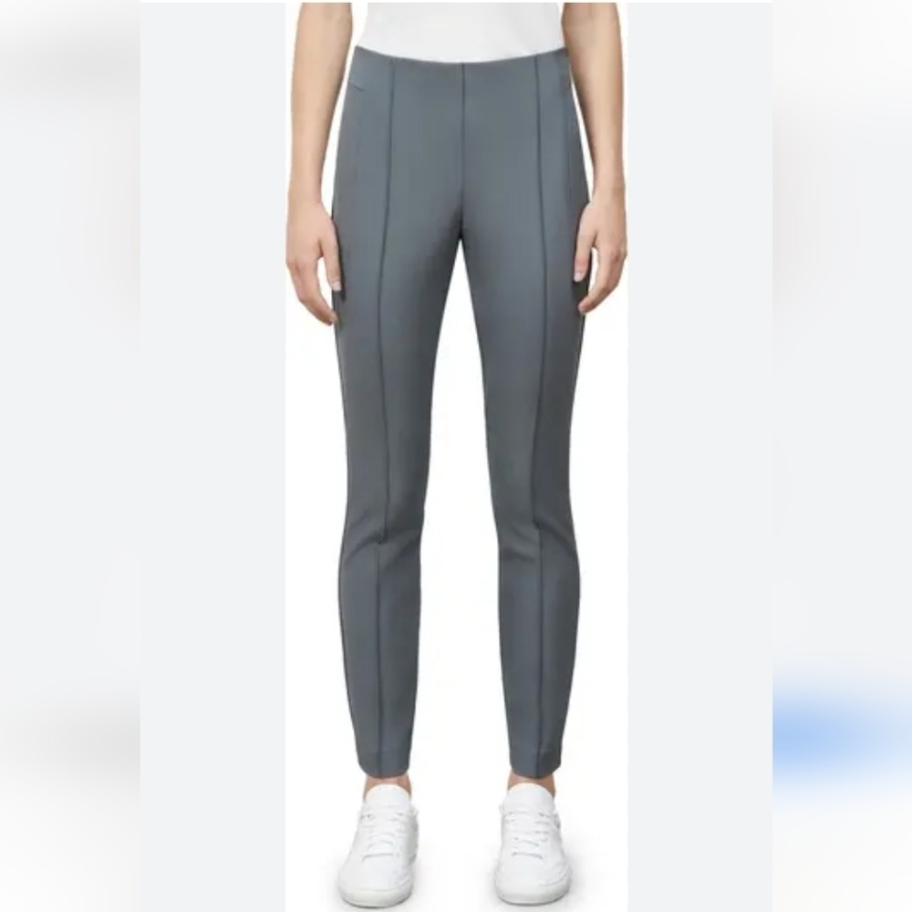 Lafayette 148 New York Acclaimed Stretch Gramercy Pants In Shale Sz 10
